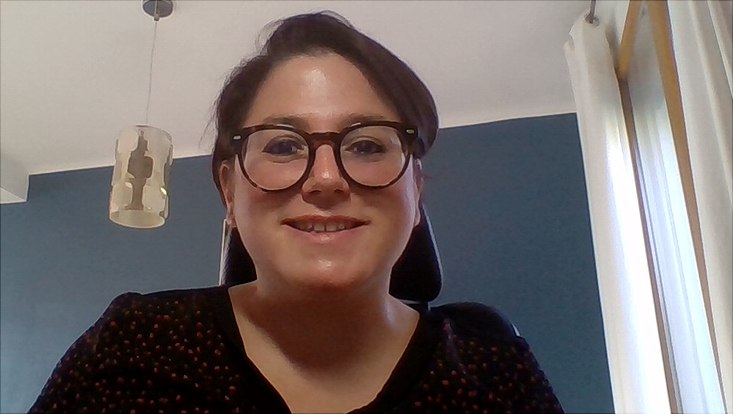Portrait von Caroline Leininger-Frézal während des Interviews