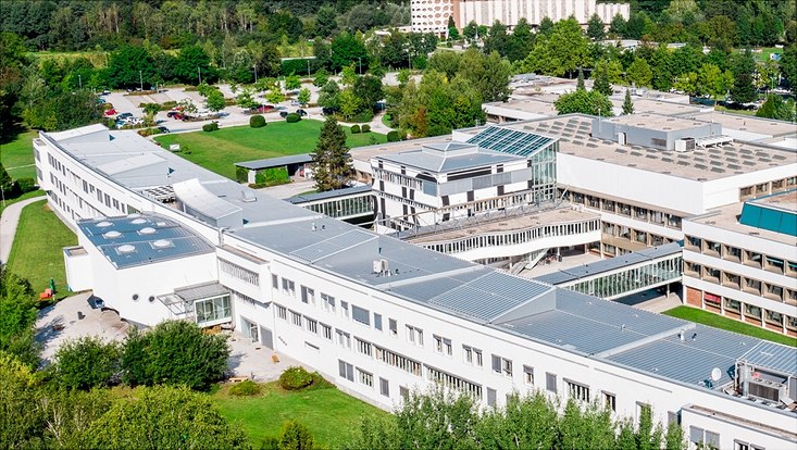 Luftbild der UAA in Klagenfurt