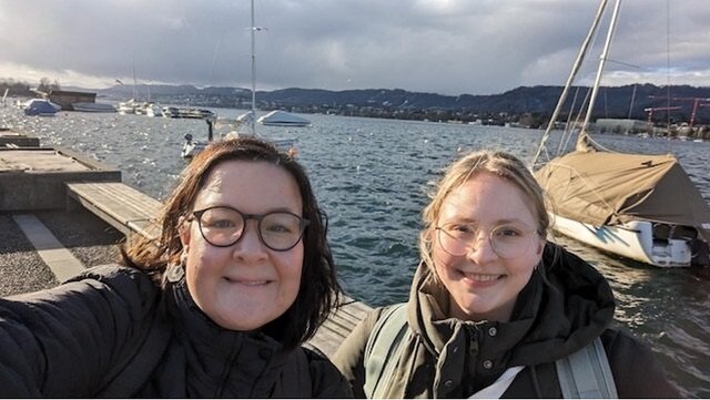 Schwanewedel und Koch Selfie in Zürich vor See