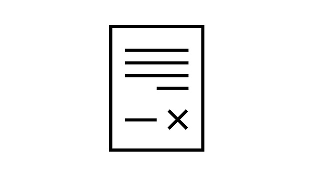 Pictogram of a signature at the bottom of a document