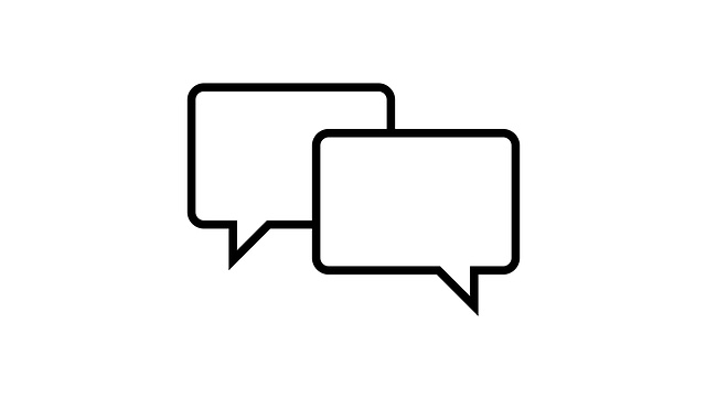 Pictogram of 2 speech balloons
