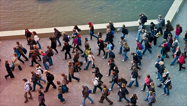 Studierende am Campus