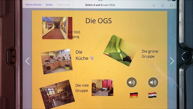 Übersicht über Schulrundgänge auf Tablet