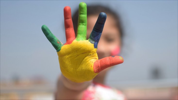 multicolored hand