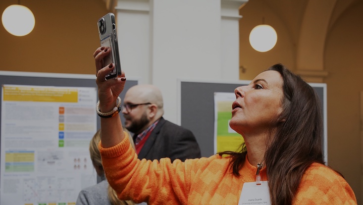 12-733x414 Frau macht Foto mit Handy