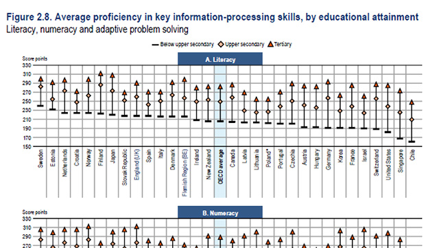 Ausschnitt aus einer Ergebnisgrafik von PIAAC