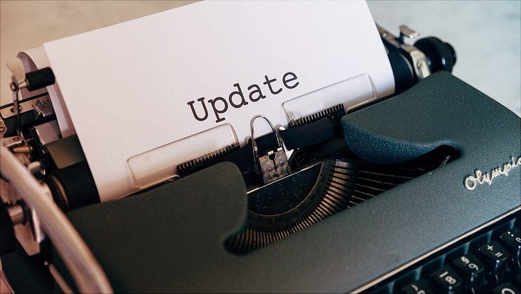 Schreibmaschine schreibt update