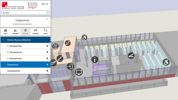 Screenshot des Rauminformationssystems