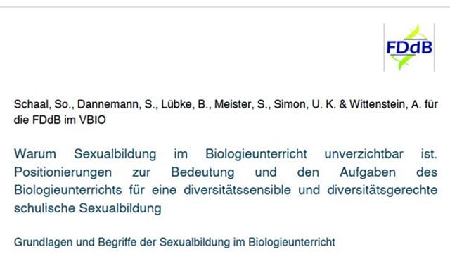 Textbild zum Thema Grundlagen und Begriffe der Sexualbildung im Biologieunterricht