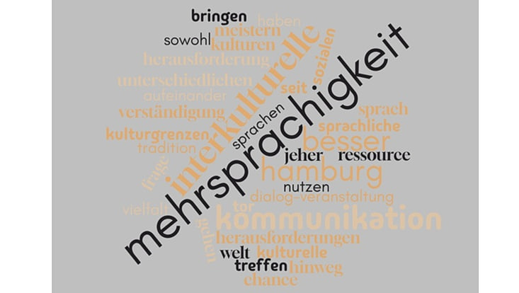 Wortwolke zum Thema interkulturelle Kommunikation