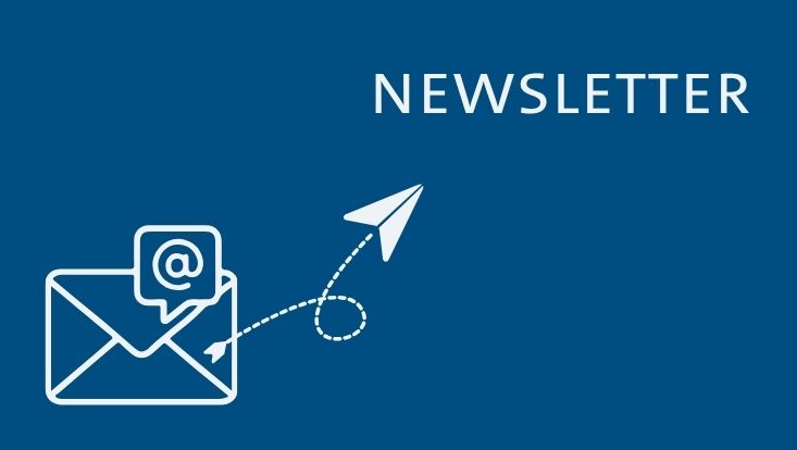 dekorative Grafik mit dem Schriftzug Newsletter