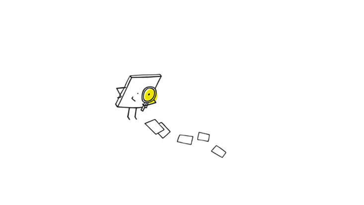 Suchsymbol in Form eines Computers