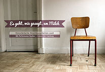 Plakat Performace Studies "Es geht um Milch"