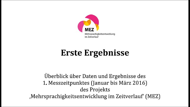 Titelseitenauschnitt Erste Ergebnisse