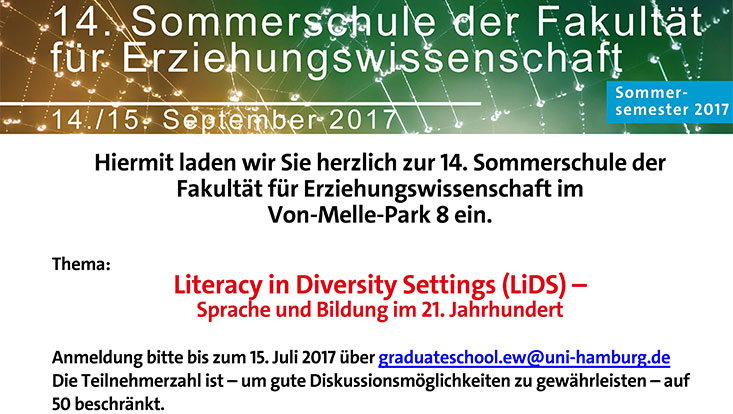 Plakat der Sommerschule
