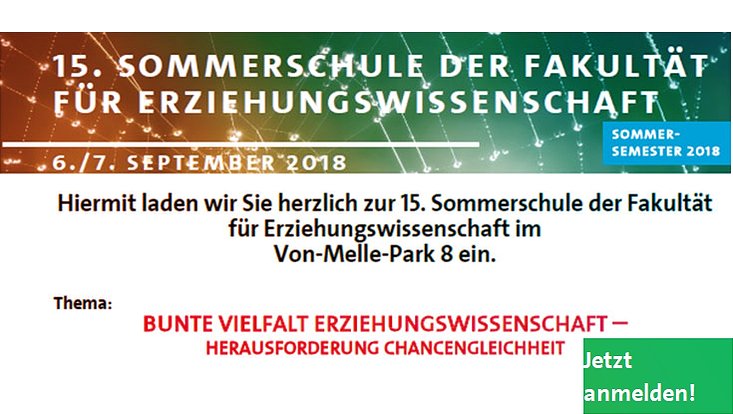 Einladung zur Sommerschule der EW-Fakultät