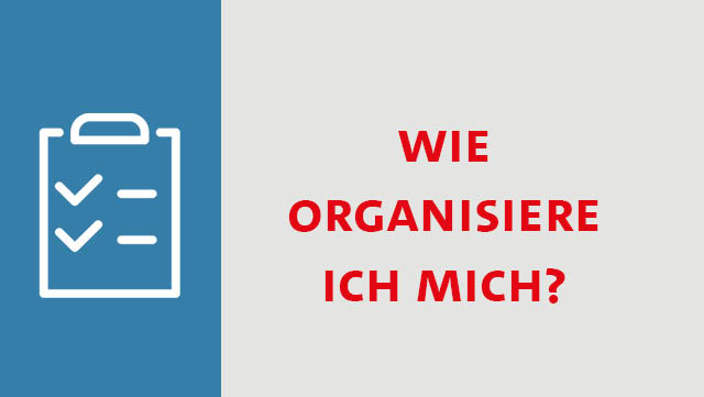 03-spt-wiss-selbstorga Symbol Checkliste, Schrift: Wie organisiere ich mich?