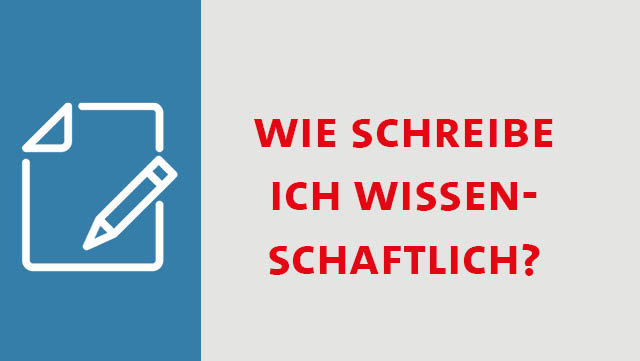 04-spt-wiss-schreiben Symbol Blatt Papier mit Stift, Schrift: Wie schreibe ich wissenschaftlich?