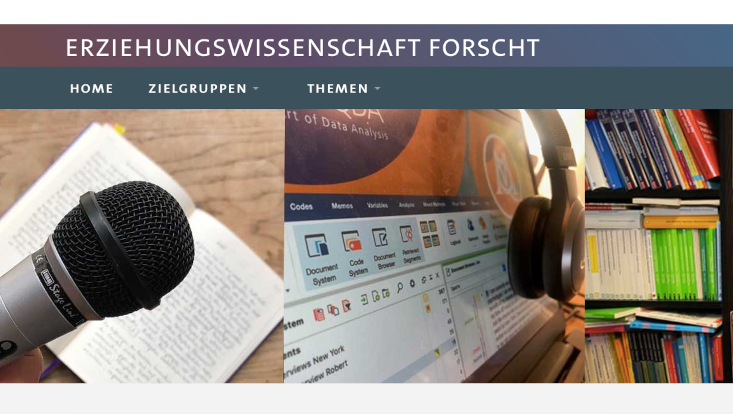 Das Bild zeigt die Startseite des Blogs EW-forscht