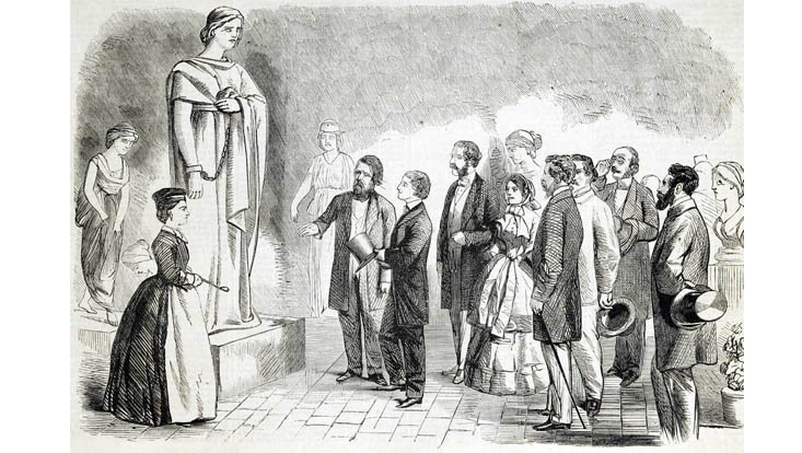 The Prince of Wales at Miss Hosmer's Studio, Harper's Weekly 3/7 (1859)