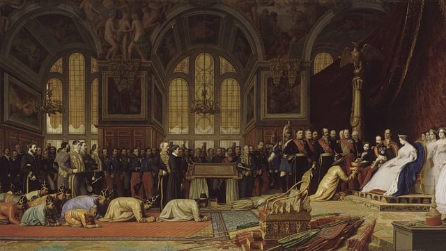 Napoleon III receiving the Siamese embassy at the palace of Fontainebleau