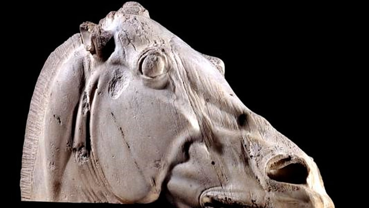 statue pediment Head O