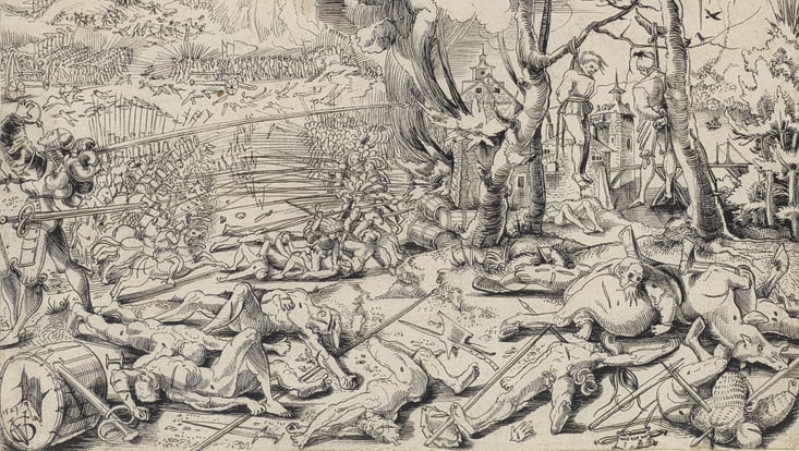 Urs Graf: Schlachtfeld, 1521