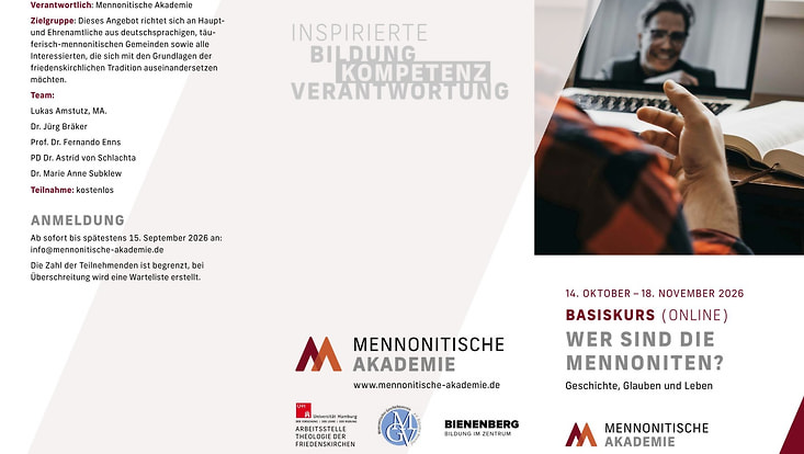 flyer basis kurs mennonitischen akademie