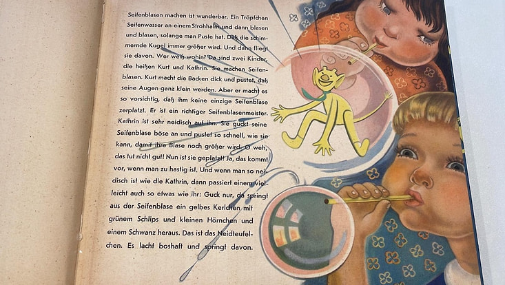 Foto der alten Kinderbücher