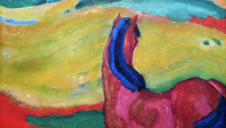 Franz Marc: Pferd in Landschaft, 1910 (Ausschnitt)