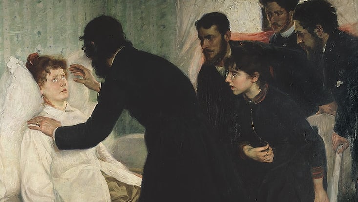 Richard Bergh: Hypnotisk seans, 1887 (Ausschnitt)