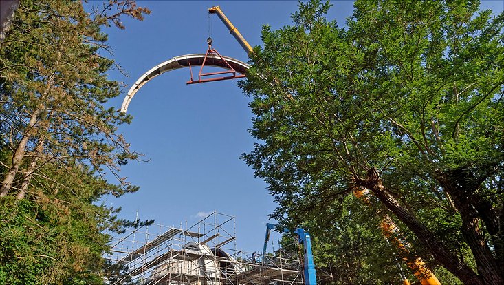 Restaurierung der Sternwarte: Heute werden die Spaltklappen der Refraktorkuppel abgehoben