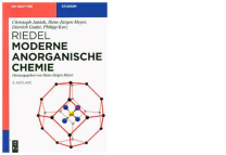 Moderne Anorganische Chemie / Riedel