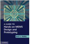 A guide to hands-on MEMS design and prototyping