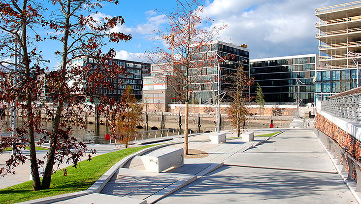 Blick auf die Hafen City Universität