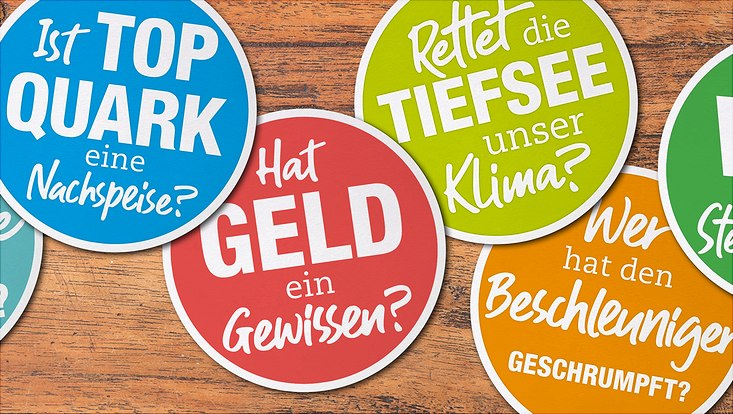 Bierdeckel mit Titeln der Vorträge bei Wissen vom Fass