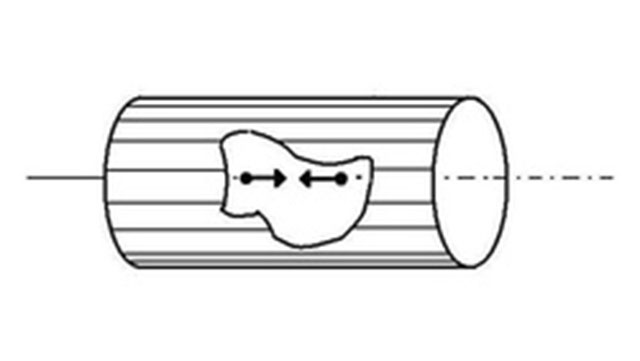 Atom-atom collision in the wave guide. Research-Grafik