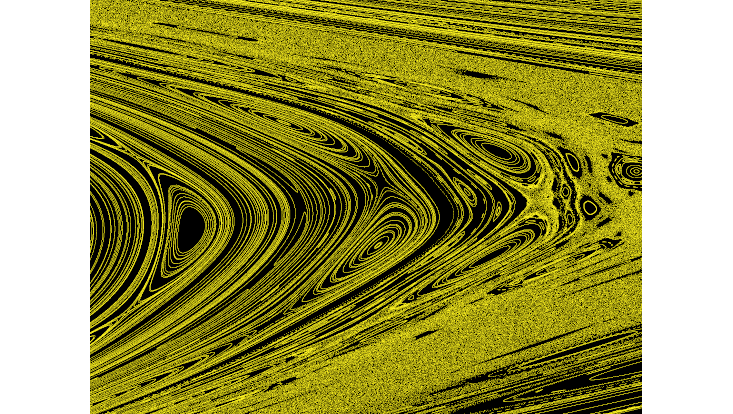 oscillating-lattice-phase-space2 Extract of the phase space portrait of an oscillating lattice.