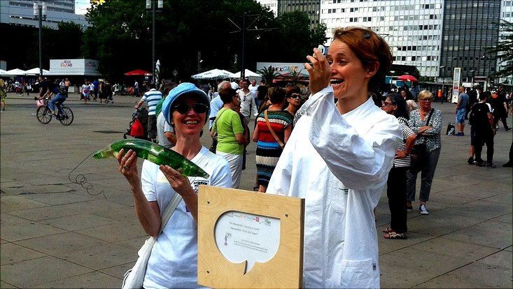 Elisa Schaum bei Soapbox Science