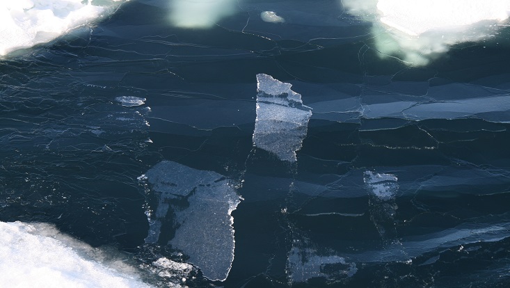 Gebrochenes Eis auf dem Meer