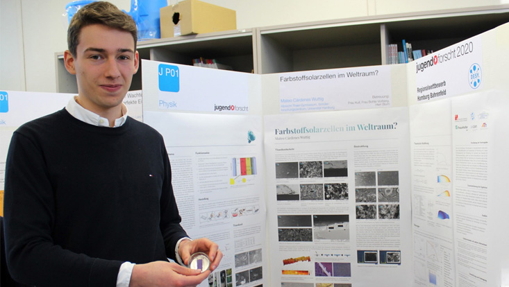 Erster Preis beim Jugend forscht Regionalwettbewerb für Mateo Cárdenes Wuttig