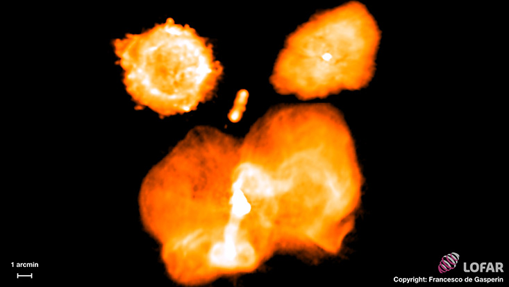 LOFAR Bilder von kosmischen Radio-Monstern