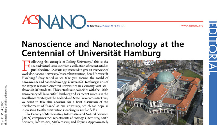 Screenshot eines wissenschaftlichen Artikels in der ASC Nano