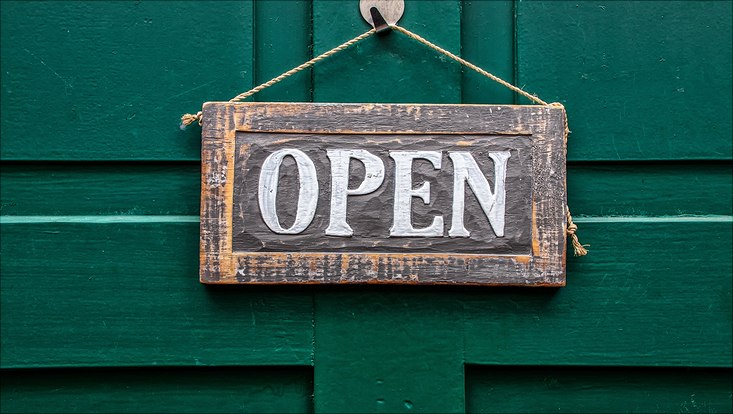 Schild open