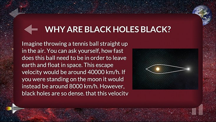 Info text about black holes