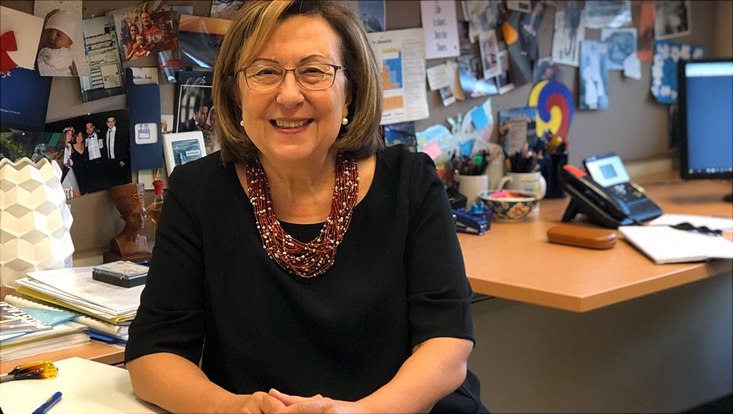 Die Physikerin Zehra saers in ihrem Büro