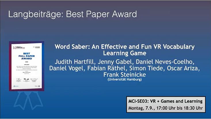 Best Paper Award at GI MuC 2020