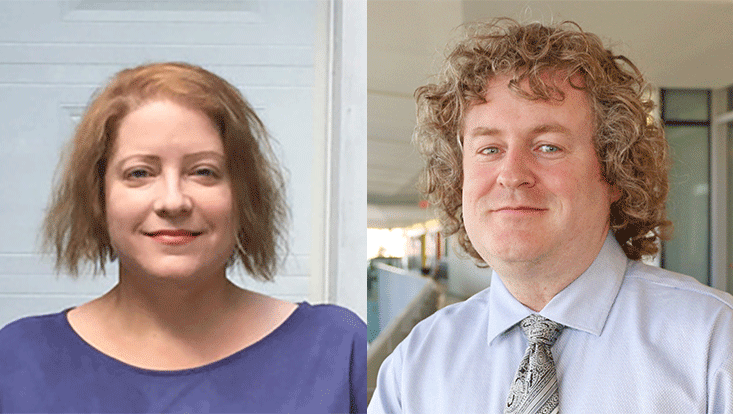 Portraits of Natasha Tusikov and Blayne Haggart