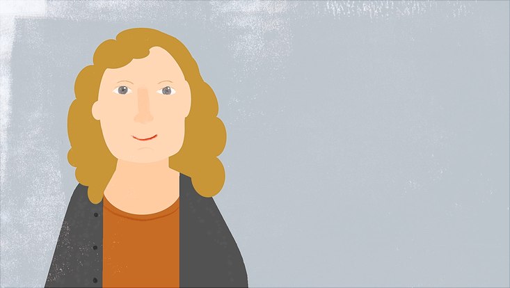 Eine Zeichnung zeigt Prof. Dr. Birgit Richter.