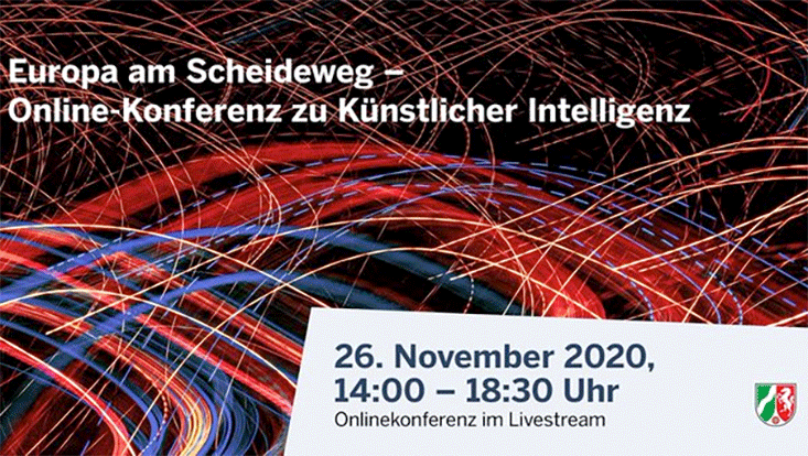 blue, red and yellow lines on black background together with event information